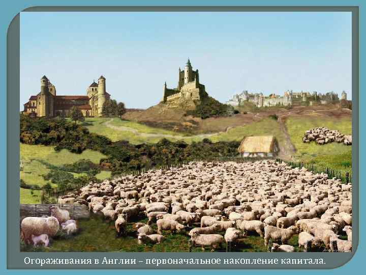 Огораживания в Англии – первоначальное накопление капитала. 