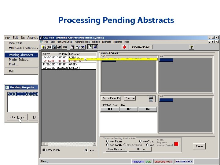 Processing Pending Abstracts 