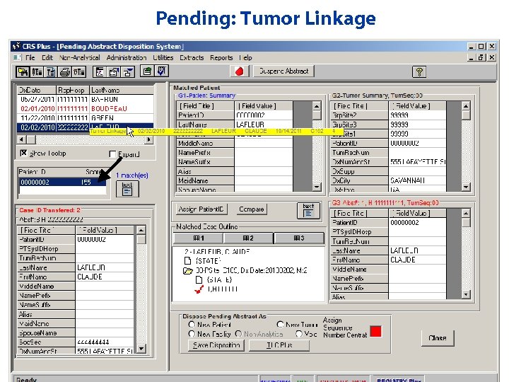 Pending: Tumor Linkage 