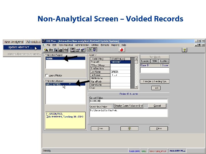 Non-Analytical Screen – Voided Records 