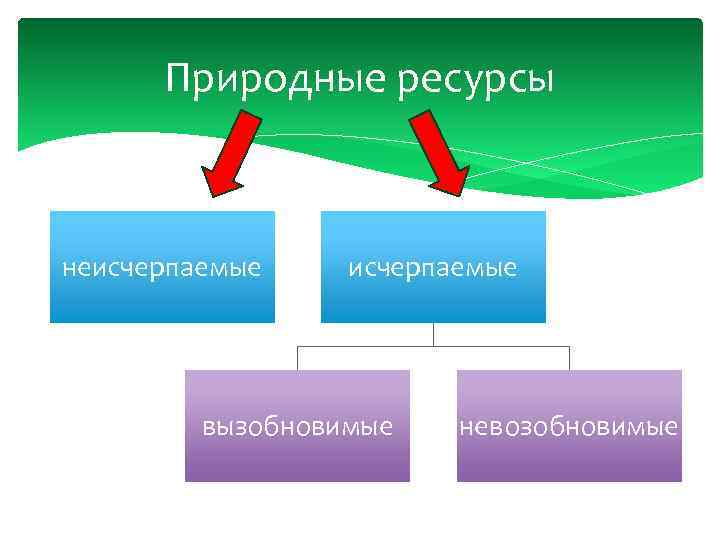 Природные ресурсы неисчерпаемые вызобновимые невозобновимые 