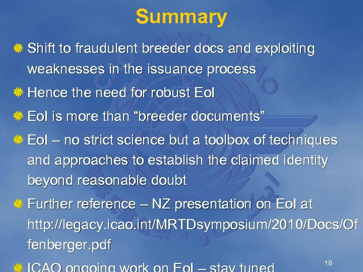 Summary Shift to fraudulent breeder docs and exploiting weaknesses in the issuance process Hence
