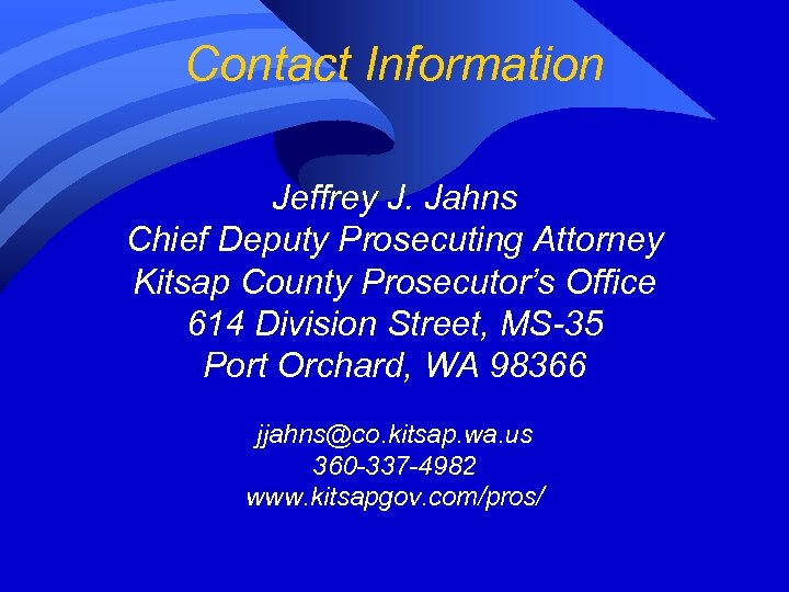 A Prosecutor s Perspective On Traffic Cases Kitsap County