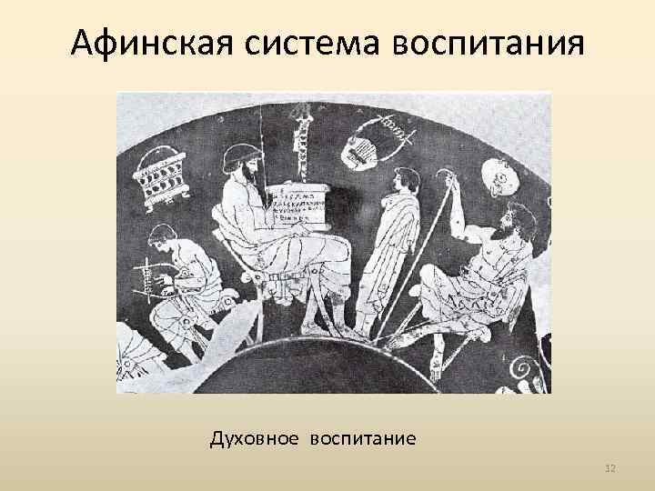 Афинская система воспитания Духовное воспитание 12 