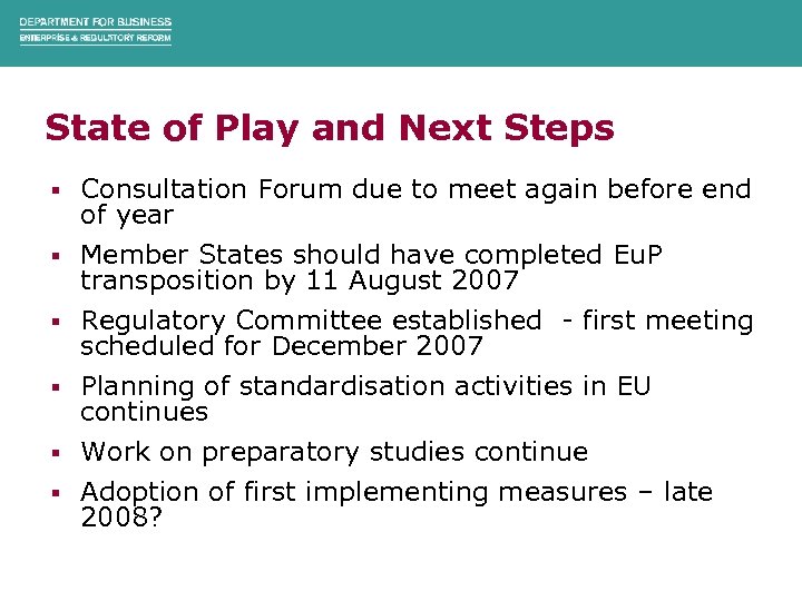 State of Play and Next Steps Consultation Forum due to meet again before end