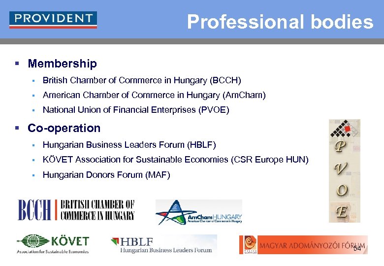 Professional bodies § Membership § British Chamber of Commerce in Hungary (BCCH) § American