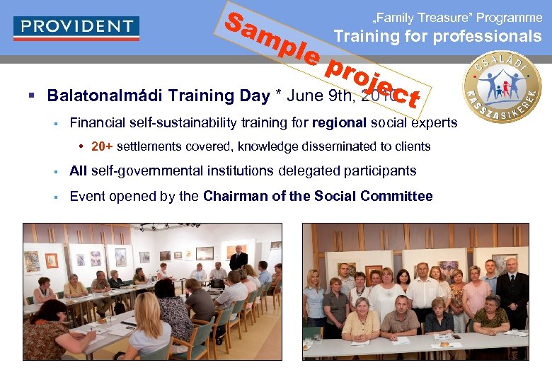 Sa mp le „Family Treasure” Programme Training for professionals pro j e c §