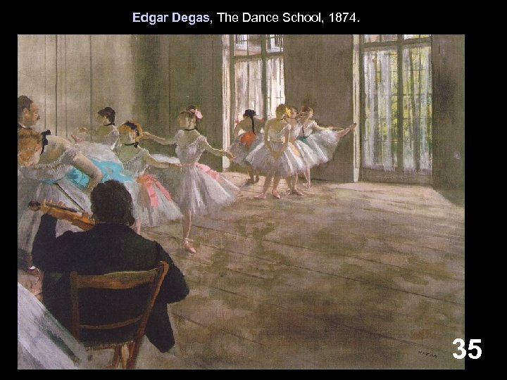 Edgar Degas, The Dance School, 1874. 35 