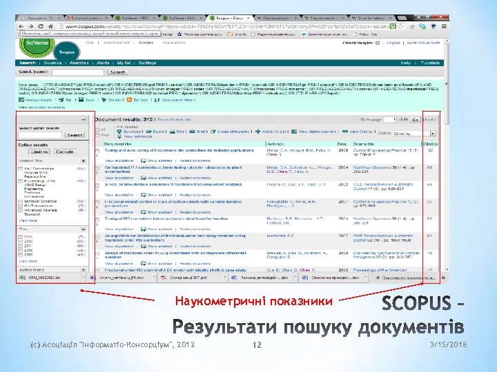 Наукометричні показники (c) Асоціація 