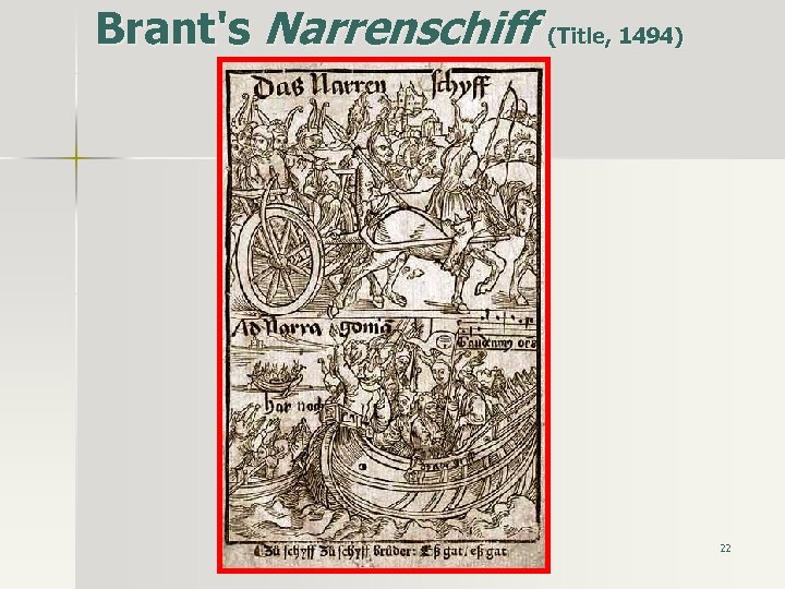 Brant's Narrenschiff (Title, 1494) 22 