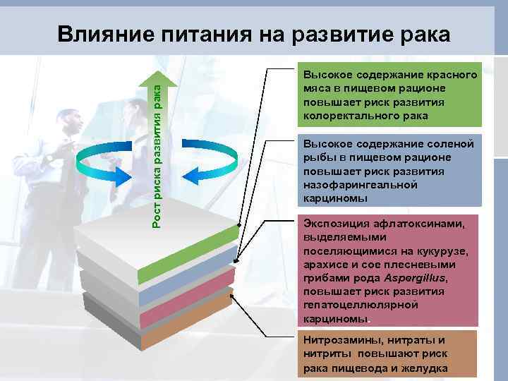 Рост риска развития рака Влияние питания на развитие рака Высокое содержание красного мяса в