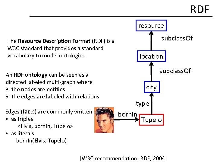 RDF resource The Resource Description Format (RDF) is a W 3 C standard that