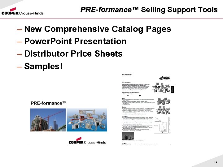PRE-formance™ Selling Support Tools – New Comprehensive Catalog Pages – Power. Point Presentation –