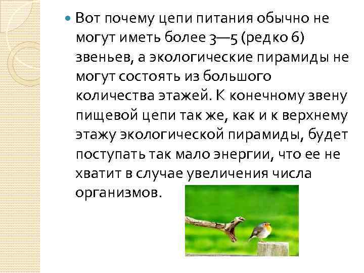 Объясните почему в природе. Цепь питания состоящая из 3 звеньев. Почему пищевые цепи состоят из 5-6 звеньев. Почему цепи питания не могут быть длинными. Цепь питания, состоящая из пяти звеньев.