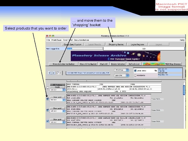 Select products that you want to order … and move them to the ‘shopping’