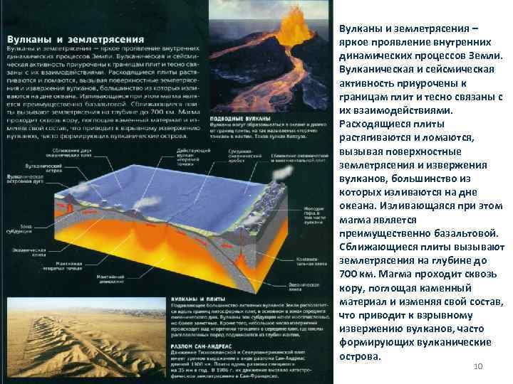 Вулканы и землетрясения – яркое проявление внутренних динамических процессов Земли. Вулканическая и сейсмическая активность