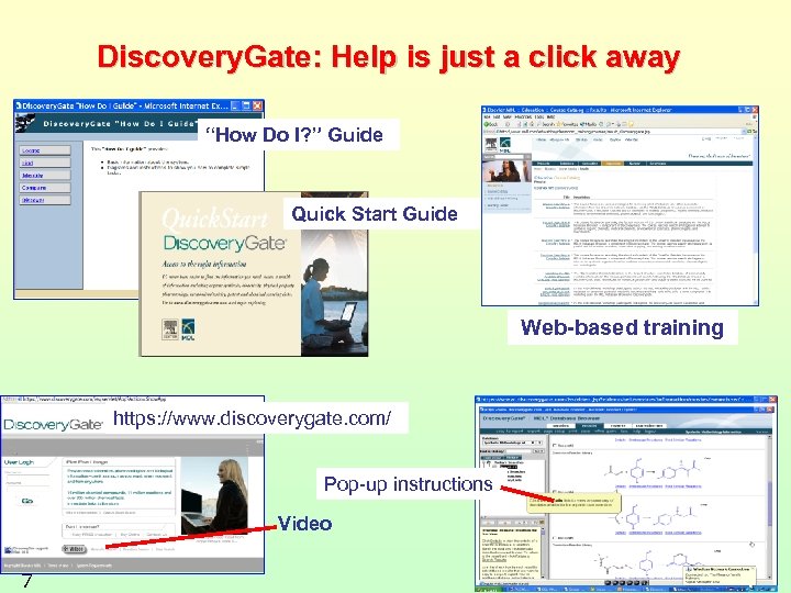 Discovery. Gate: Help is just a click away “How Do I? ” Guide Quick