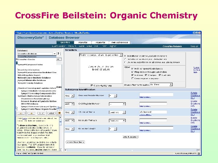 Cross. Fire Beilstein: Organic Chemistry 