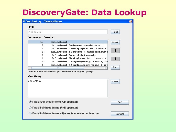 Discovery. Gate: Data Lookup 