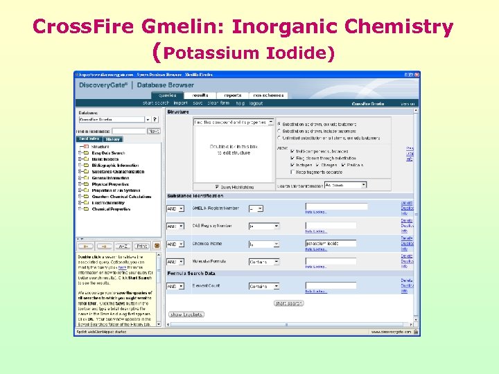 Cross. Fire Gmelin: Inorganic Chemistry (Potassium Iodide) 
