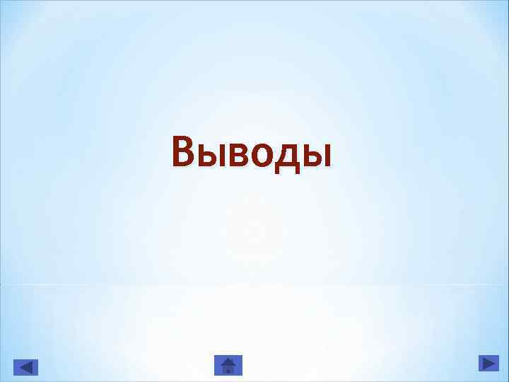 Выводы 