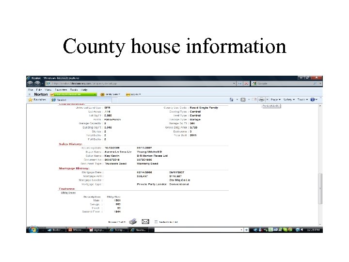 County house information 