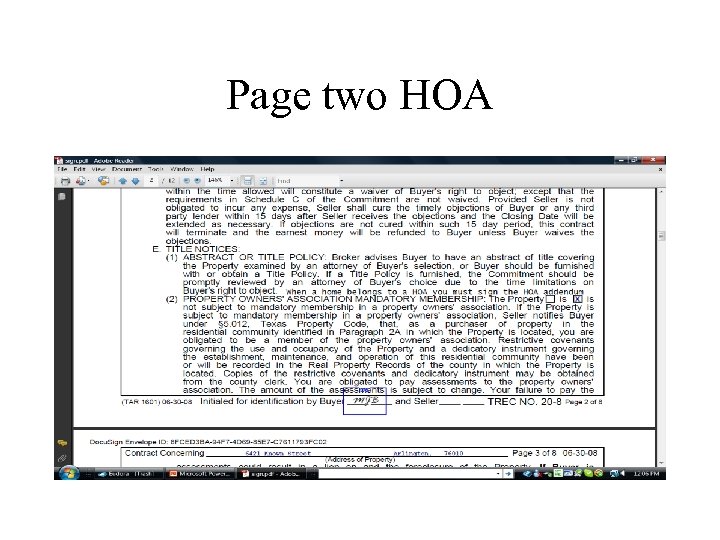 Page two HOA 