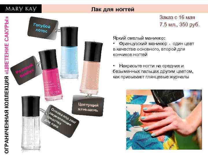 ОГРАНИЧЕННАЯ КОЛЛЕКЦИЯ «ЦВЕТЕНИЕ САКУРЫ» Лак для ногтей Заказ с 16 мая 7. 5 мл.