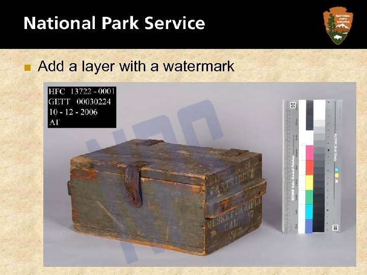 n Add a layer with a watermark 