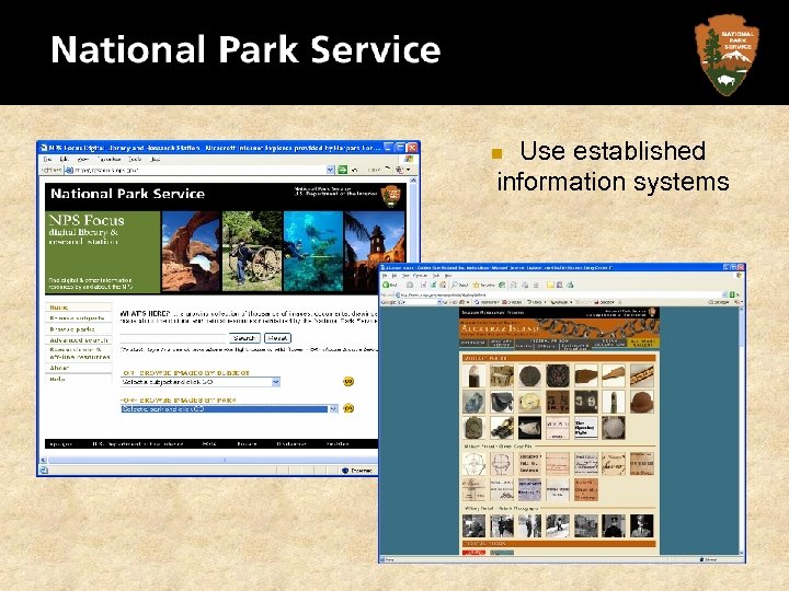 Use established information systems n 