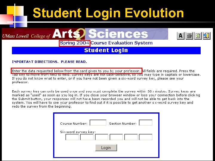 Student Login Evolution 