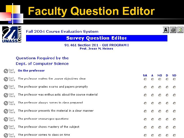 Faculty Question Editor 