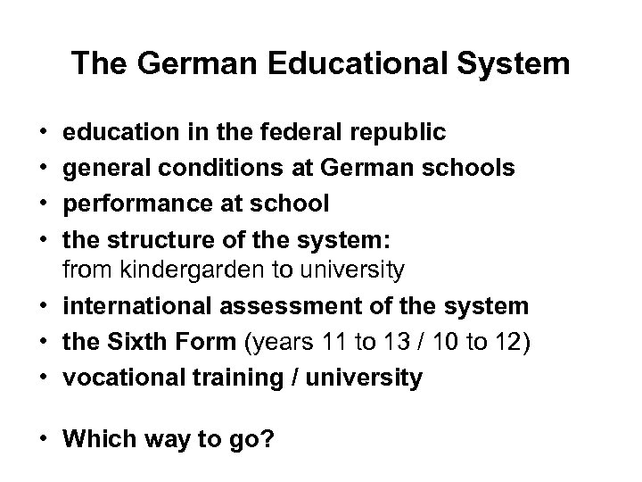 Survey of the German Educational System by Eugen