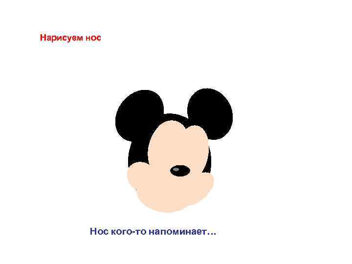 Нарисуем нос Нос кого-то напоминает… 