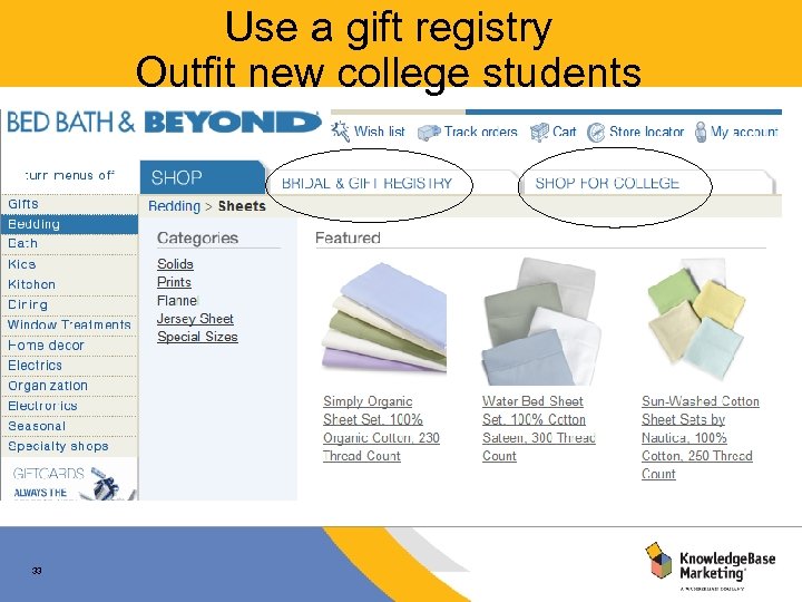 Use a gift registry Outfit new college students 33 