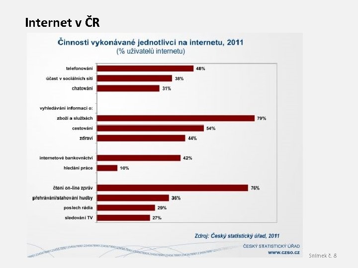 Internet v ČR Snímek č. 8 