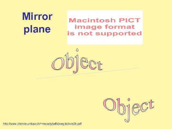 Mirror plane http: //www. chemie. unibas. ch/~meuwly/pdfs/xray. lecture 2 b. pdf 