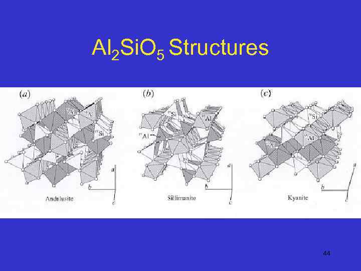 Al 2 Si. O 5 Structures 44 