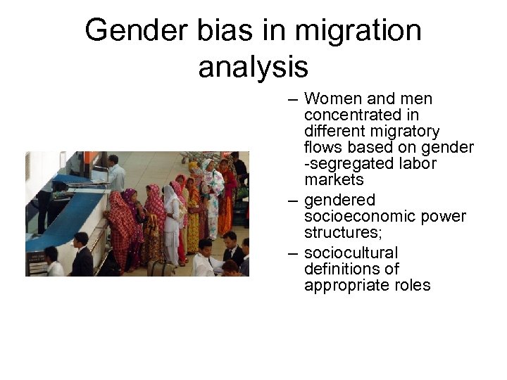 Gender bias in migration analysis – Women and men concentrated in different migratory flows