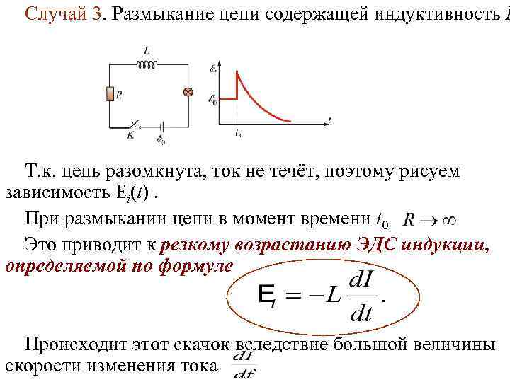 На рисунке представлен график изменения силы тока в катушке индуктивностью 6 гн при размыкании цепи