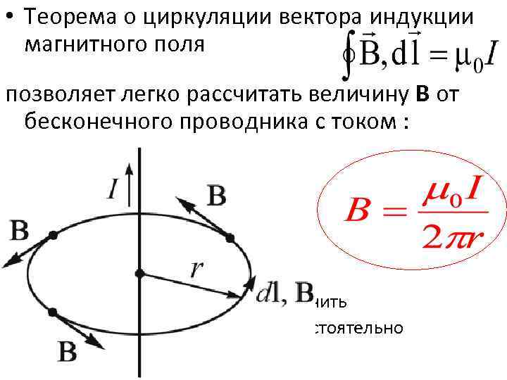 Циркуляция вектора магнитной напряженности