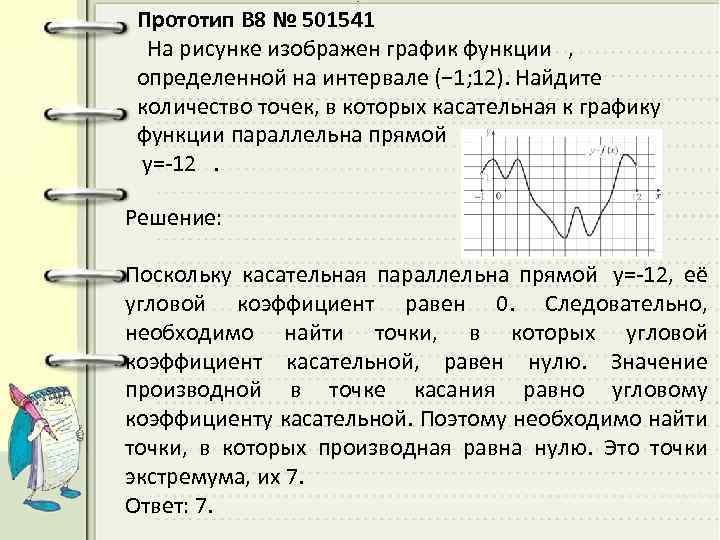Прототип B 8 № 501541 На рисунке изображен график функции , определенной на интервале