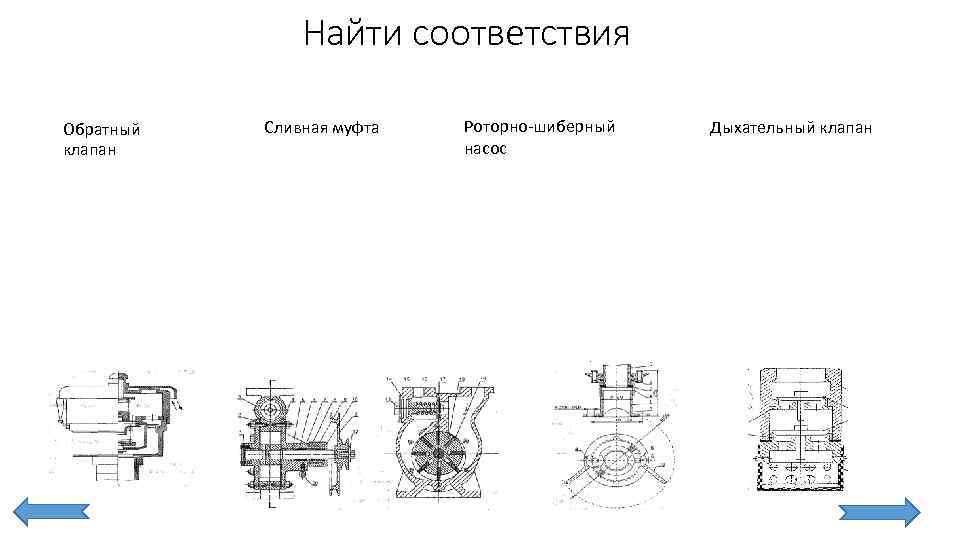 Найти соответствия Обратный клапан Сливная муфта Роторно шиберный насос Дыхательный клапан 