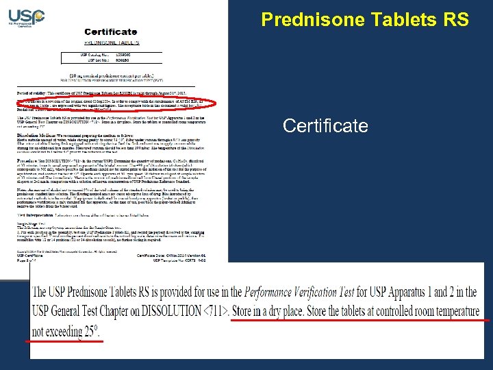 Prednisone Tablets RS Certificate Bureau of Drug and Narcotic 