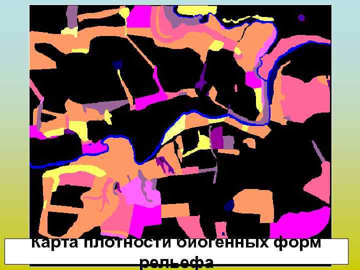 Карта плотности биогенных форм рельефа 