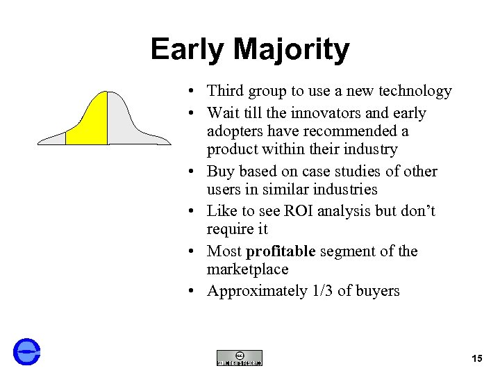 Early Majority • Third group to use a new technology • Wait till the