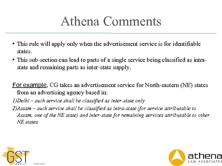 Athena Comments • This rule will apply only when the advertisement service is for