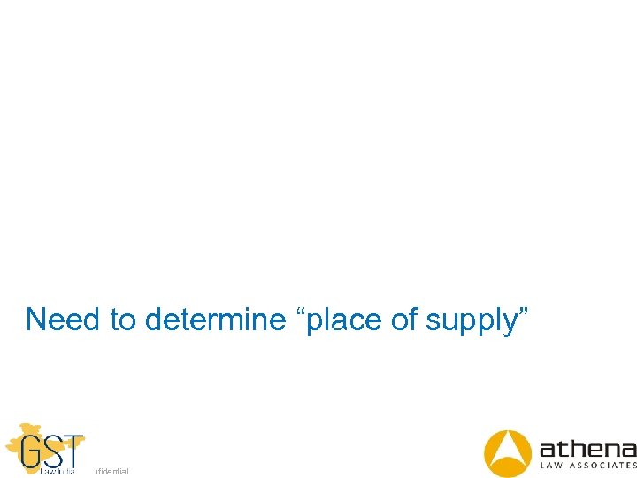 Need to determine “place of supply” Dell - Internal Use - Confidential 