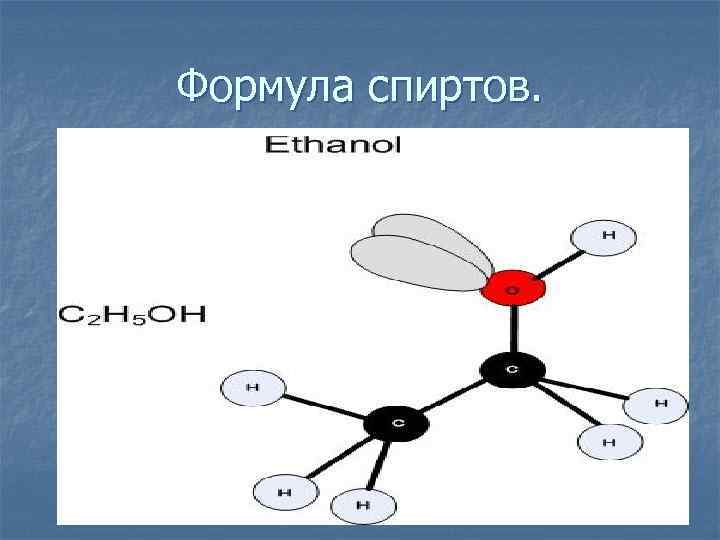 Формула спиртов. 