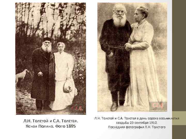 Л. Н. Толстой и С. А. Толстая. Ясная Поляна. Фото 1895 Л. Н. Толстой